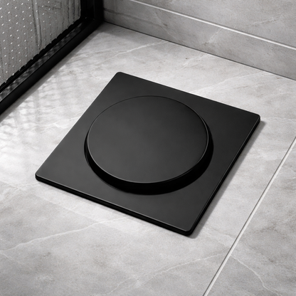 Ralo Click Para Banheiro 15x15 Preto Fosco Inteligente