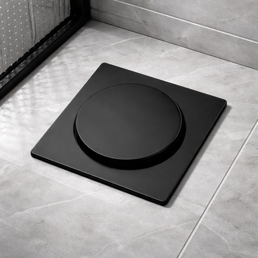 Ralo Click Para Banheiro 15x15 Preto Fosco Inteligente