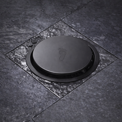 Ralo Inteligente Ideal Click 15x15 Redondo Inox Preto Fosco