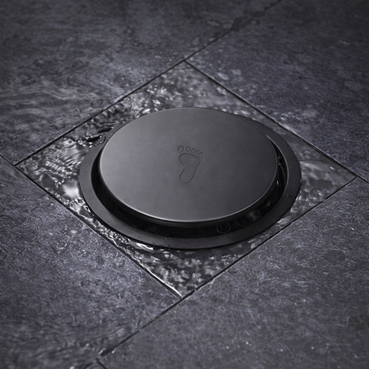 Ralo Inteligente Ideal Click 15x15 Redondo Inox Preto Fosco