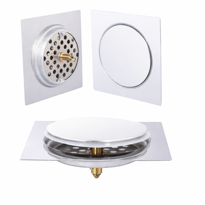 Ralo Inteligente Click Redondo Banheiro Inox